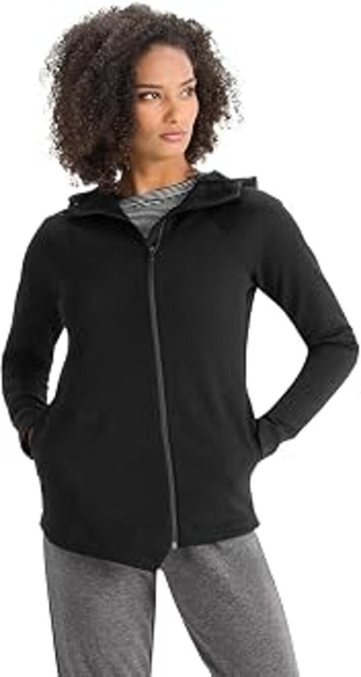 Nau Hyperspacer Hoodie Full Zip Asymmetric Organic Cotton Sweatshirt XS Black